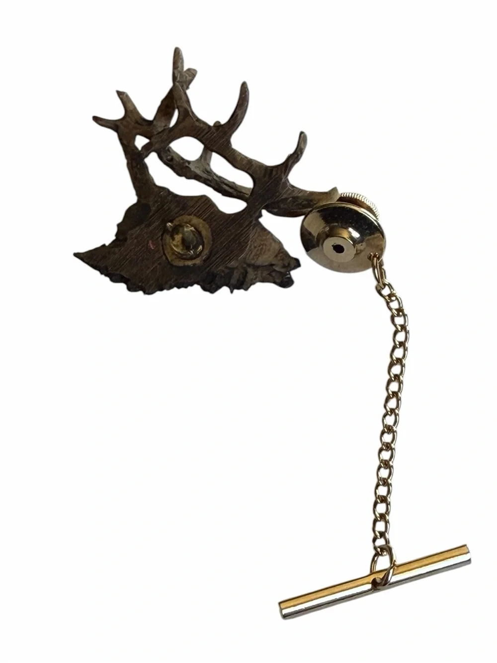 Vintage Elk Deer Head Tie Tack Pin Outdoorsman Hunting Big Game - Picture 4 of 6